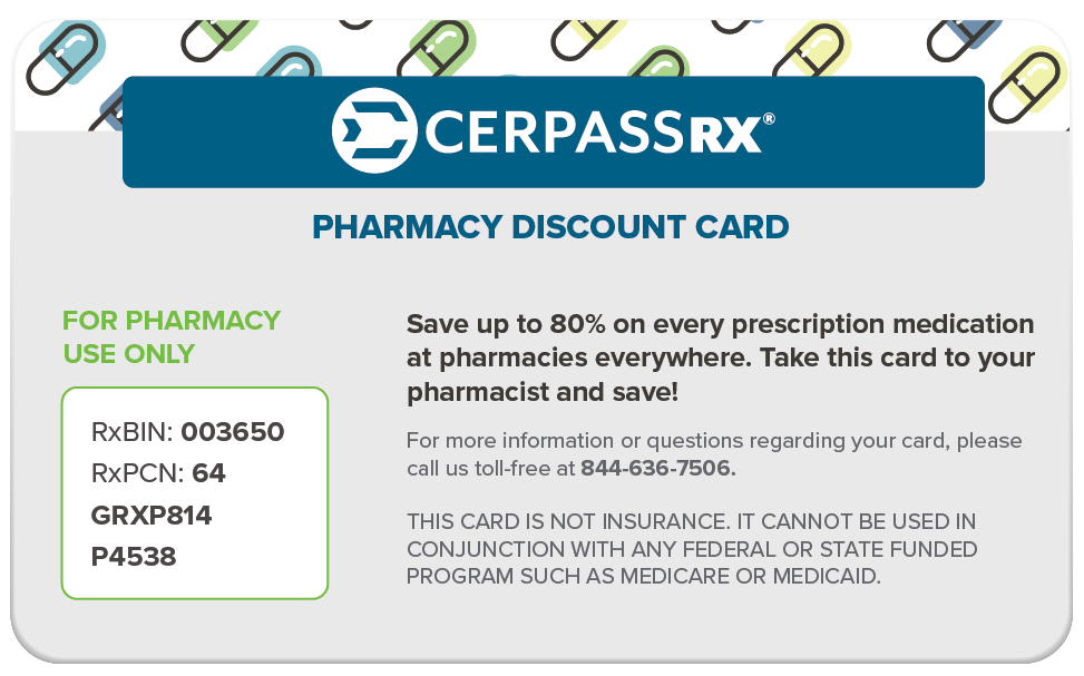 CerpassRx Pharmacy Discount Card