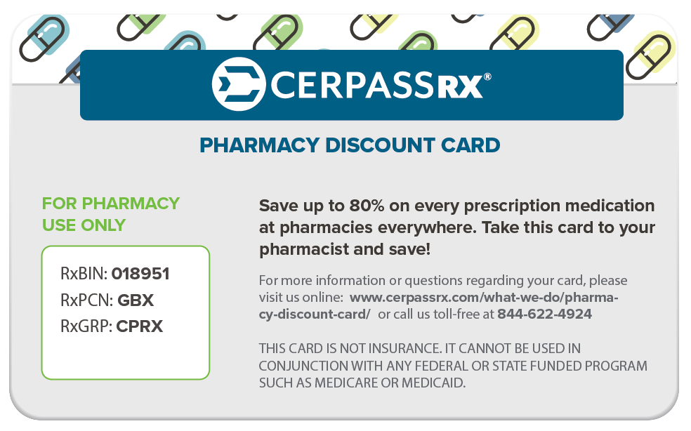 CerpassRx Pharmacy Discount Card