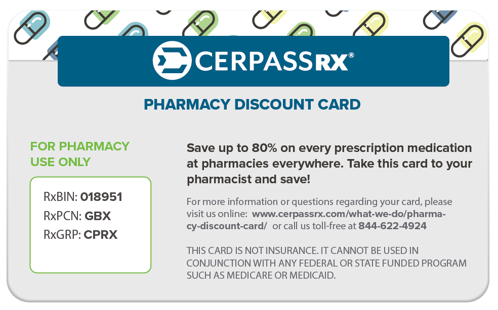 CerpassRx Discount Card 2022 CerpassRx Pharmacy Discount Card